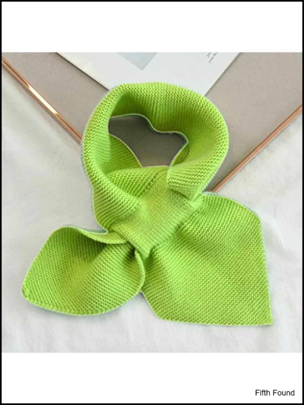 Women Knitted Loop Scarf Winter Thicken Warm Bowknot Neckerchief